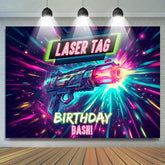 Lofaris Colorful Laser Tag Games Birthday Bash Backdrop