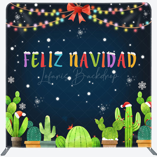 Lofaris Colorful Light Snow Cactus Mexico Pillow Case Backdrop