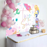 Lofaris Colorful Mermaid Two The Sea Birthday Backdrop For Girl
