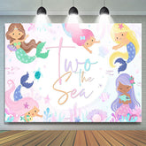 Lofaris Colorful Mermaid Two The Sea Birthday Backdrop For Girl