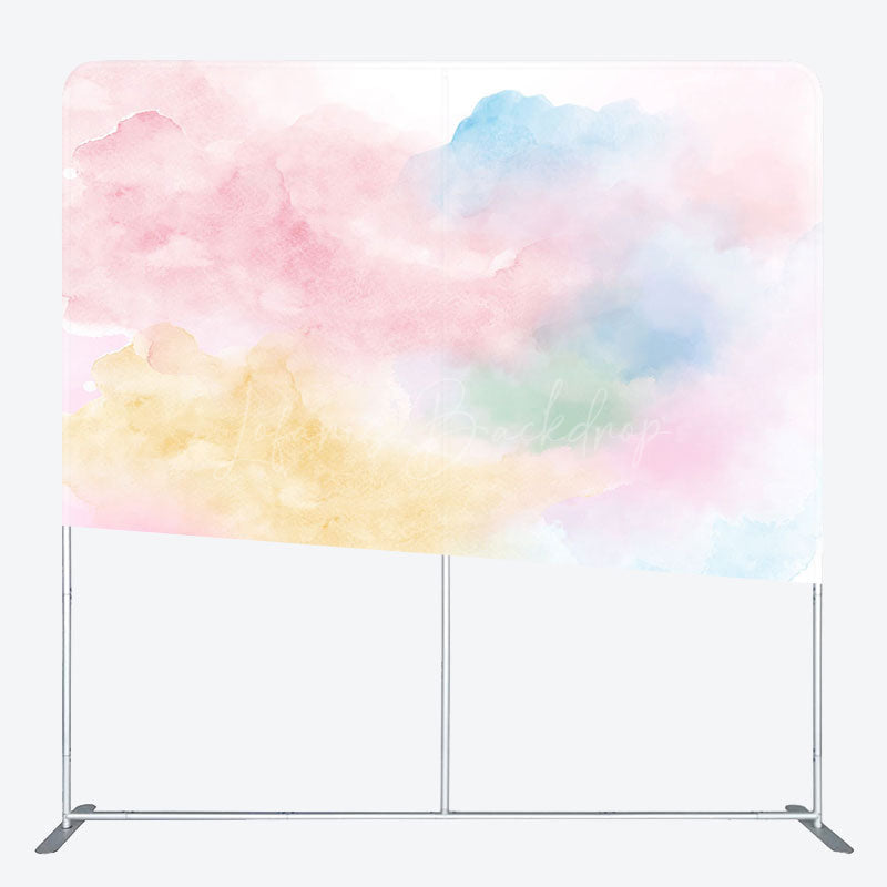 Lofaris Colorful Mixed Cloud Birthday Pillow Case Backdrop