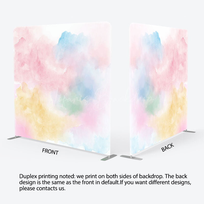 Lofaris Colorful Mixed Cloud Birthday Pillow Case Backdrop