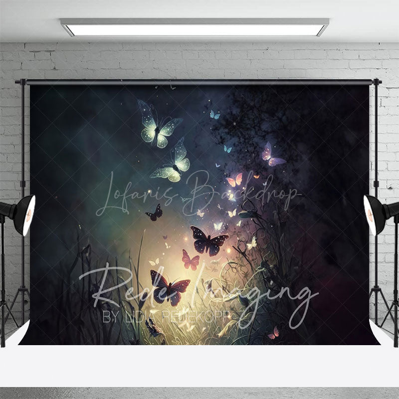 Lofaris Colorful Mystical Butterflies Fine Art Photo Backdrop