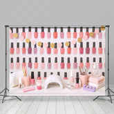 Lofaris Colorful Nail Salon Girls Cake Smash Photo Backdrop