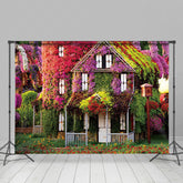 Lofaris Colorful Natural Floral House Spring Photo Backdrop