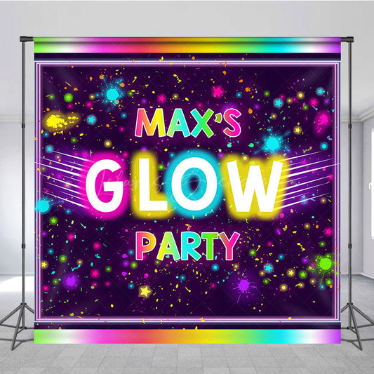 Lofaris Colorful Neon Custom Glow Party Birthday Backdrop