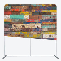 Lofaris Colorful Old Style Bricks Square Tension Backdrop