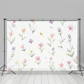 Lofaris Colorful Painted Floral Butterfly Cake Smash Backdrop