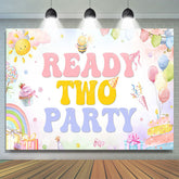 Lofaris Colorful Painted Reay Two Party Birthday Backdrop
