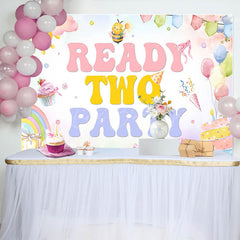 Lofaris Colorful Painted Reay Two Party Birthday Backdrop
