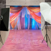 Lofaris Colorful Party Sparkle Curtains Stage Sweep Backdrop