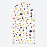 Lofaris Colorful Pet Paw Print Happy Birthday Arch Backdrop