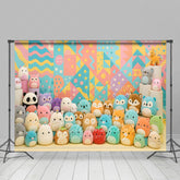 Lofaris Colorful Plush Dollhouse Birthday Cake Smash Backdrop