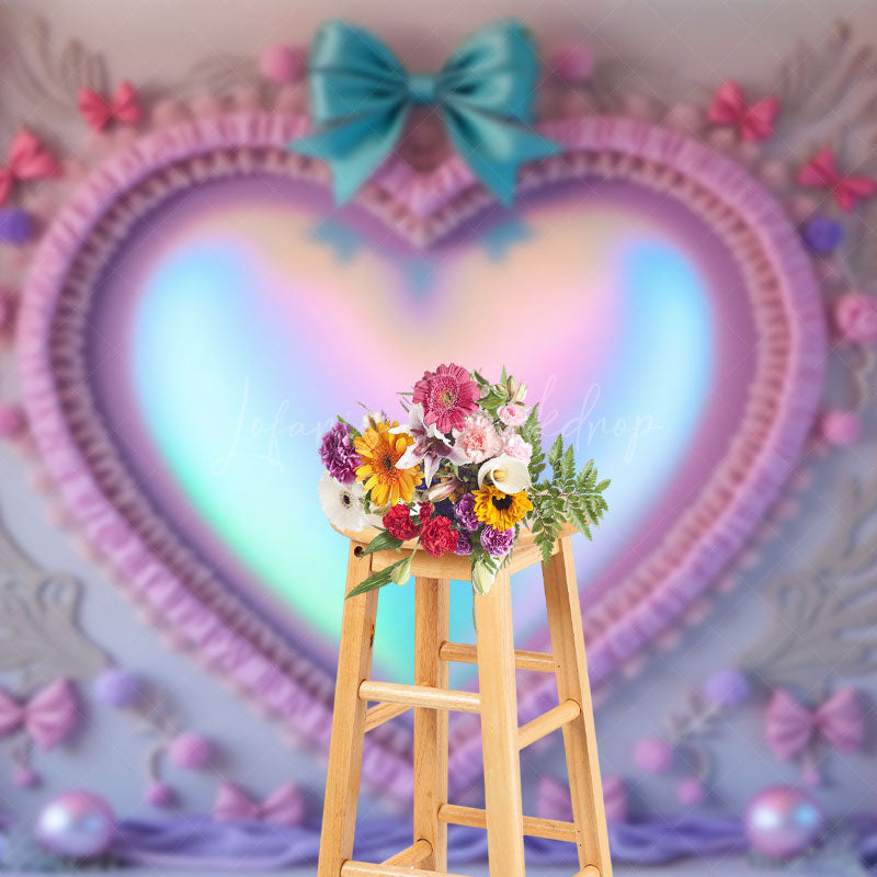 Lofaris Colorful Rainbow Love Magic Mirror Cake Smash Backdrop