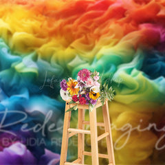 Lofaris Colorful Rainbow Wrinkles Fine Art Photo Backdrop