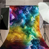 Lofaris Colorful Rainbow Wrinkles Fine Art Sweep Backdrop