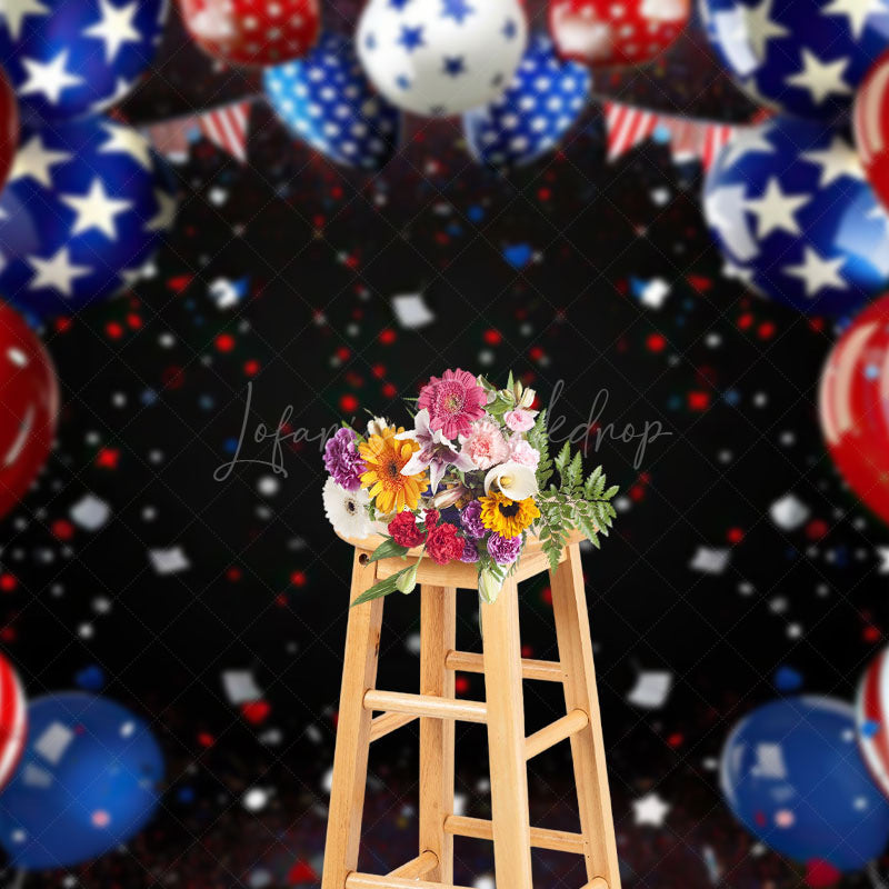 Lofaris Colorful Ribbons Celebration Holiday Photo Backdrop