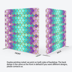 Lofaris Colorful Scales Mermaid Party Pillow Cover Backdrop