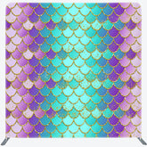 Lofaris Colorful Scales Mermaid Party Pillow Cover Backdrop