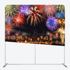 Lofaris Colorful Sparkle Night Scene Square Tension Backdrop