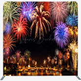 Lofaris Colorful Sparkle Night Scene Square Tension Backdrop