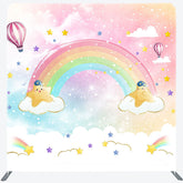 Lofaris Colorful Starry Sky Rainbow Square Tension Backdrop