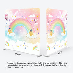 Lofaris Colorful Starry Sky Rainbow Square Tension Backdrop