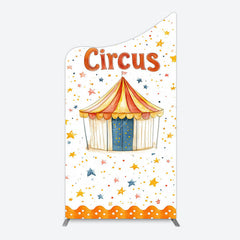Lofaris Colorful Stars Painted Circus Tent Arch Backdrop
