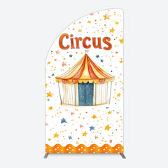 Lofaris Colorful Stars Painted Circus Tent Arch Backdrop