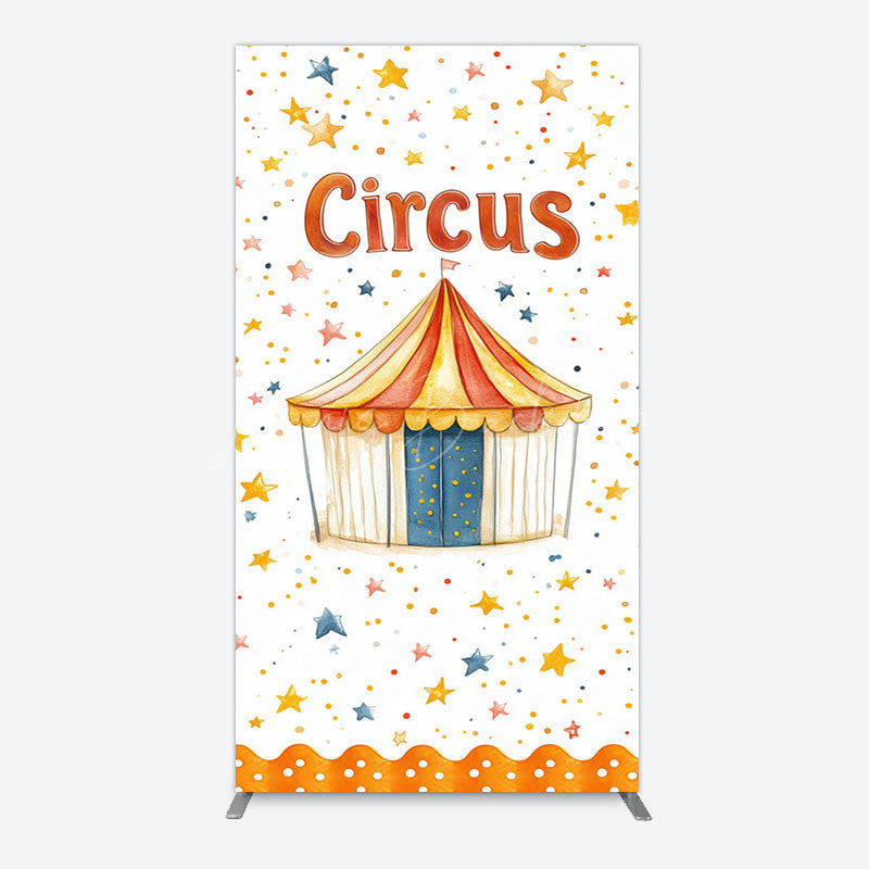 Lofaris Colorful Stars Painted Circus Tent Arch Backdrop