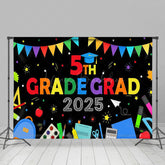 Lofaris Colorful Stationary 5th Grade Grad 2025 Backdrop