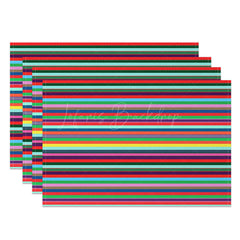 Lofaris Colorful Stripes Mexican Carnival Set of 4 Placemats