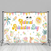 Lofaris Colorful Summer National Relaxation Day Backdrop