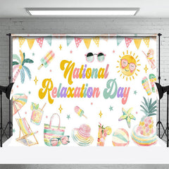 Lofaris Colorful Summer National Relaxation Day Backdrop