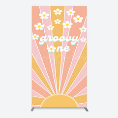 Lofaris Colorful Sunlight Floral Groovy One Arch Backdrop