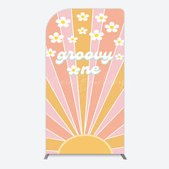 Lofaris Colorful Sunlight Floral Groovy One Arch Backdrop