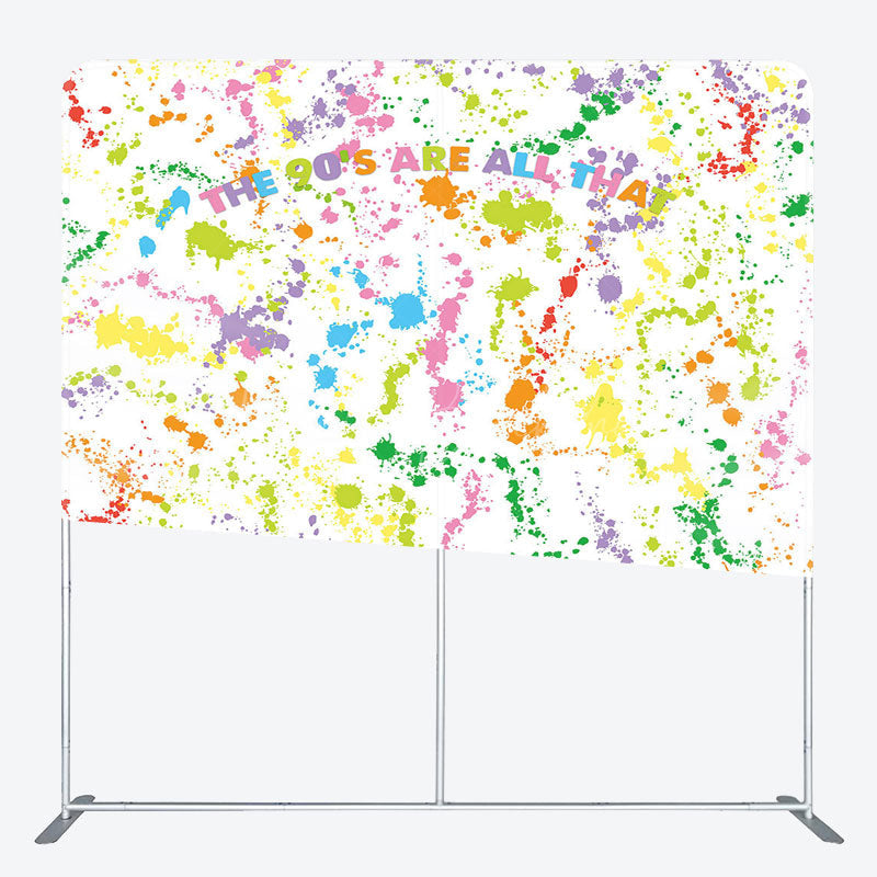 Lofaris Colorful The 90s Are All That Pillow Case Backdrop