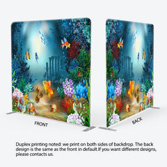 Lofaris Colorful Undersea World Birthday Pillow Case Backdrop