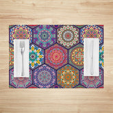 Lofaris Colorful Vintage Mandala Pattern Set Of 4 Placemats