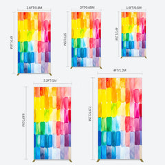 Lofaris Colorful Watercolor Print Birthday Rectangle Backdrop