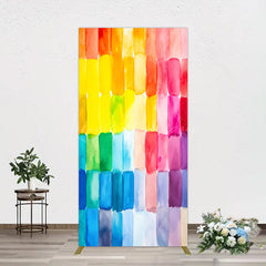 Lofaris Colorful Watercolor Print Birthday Rectangle Backdrop