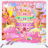 Lofaris Colorful Welcome To Candyland Pillow Cover Backdrop