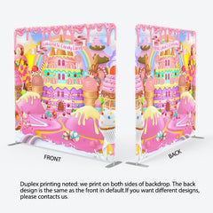 Lofaris Colorful Welcome To Candyland Pillow Cover Backdrop