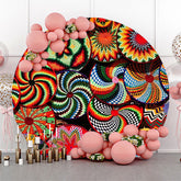 Lofaris Colorful Woven Wicker Plate Round Ethiopian Backdrop