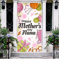 Lofaris Colorful Yarn Gifts Happy Mothers Day Door Cover