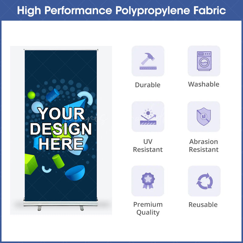 Lofaris Commercial Custom Printing Text Roll Up Banner Stand