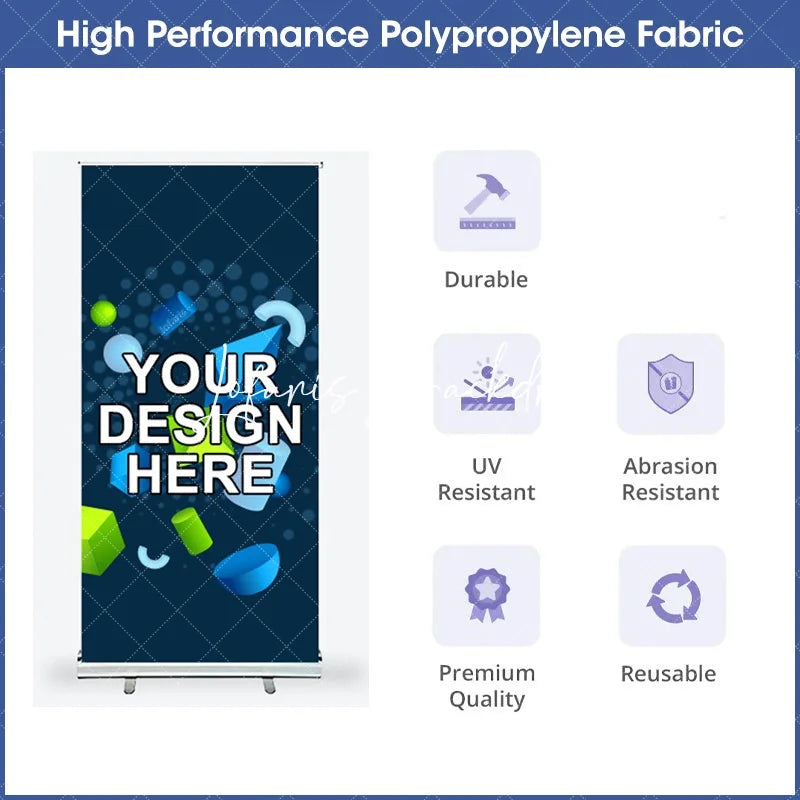 Lofaris Commercial Custom Printing Text Roll Up Banner Stand