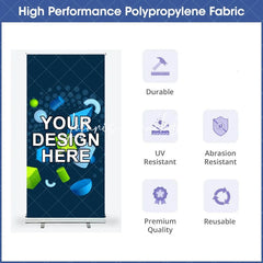 Lofaris Commercial Custom Printing Text Roll Up Banner Stand