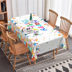 Lofaris Confetti Design Rectangle Tablecloth For Birthday Party