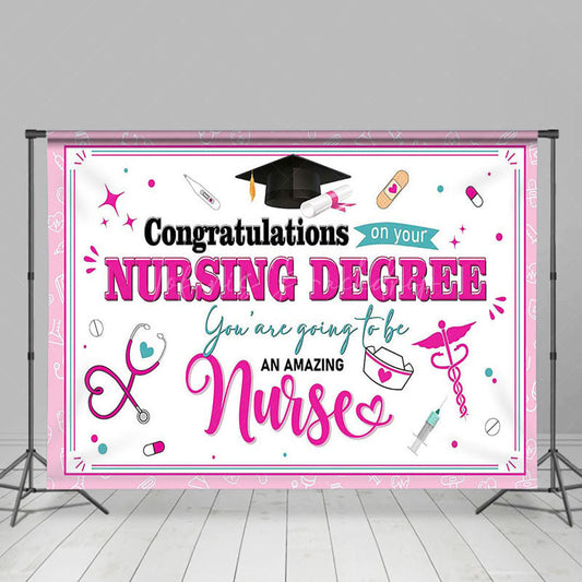 Lofaris Congratulations On Your Nursing Degree Grad Backdrop
